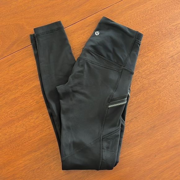 lululemon athletica Pants & Jumpsuits Lululemon Athletica Tech Fleece Running Tights